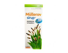 Mullerov sirup so skorocelom a vitamínom C, bez cukru 245ml