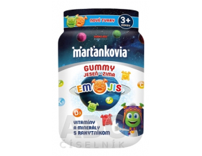 Marťankovia Gummy Jeseň - Zima Emojis 50 želatínových tabliet mix príchutí