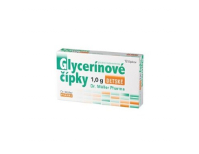 DR. MÜLLER Glycerínové čípky 1,0 g detské 12 kusov