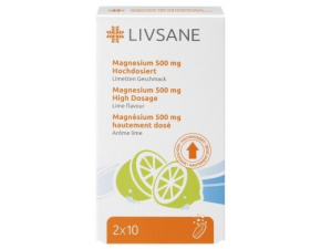 LIVSANE Magnézium 500 mg 20 šumivých tabliet